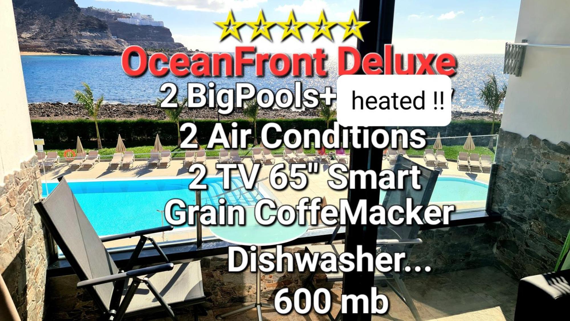 Oceanfront Deluxe-45M,Heated Pools,2Aircondition, 2Tv-65",Dishwasher,600Mb,Lift,Amadores View ! Playa Del Cura  Exterior foto